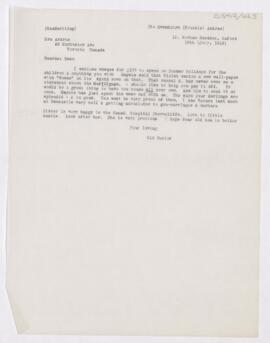 Letter to Gwendolyn Francis Andras, July 18, 1916