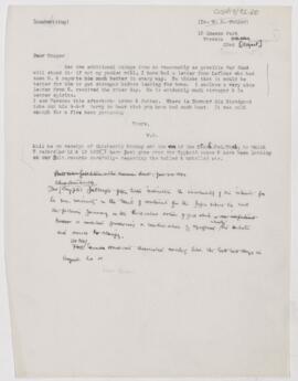 Letter to William Sydney Thayer, August 23, 1896(?)