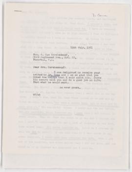 Personal Correspondence - Dr. William Cone