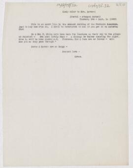 Letter to Mrs. John Revere