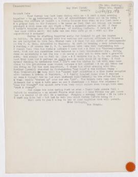 Letter to Katharine Stone Crowell Cushing, May 23, 1918