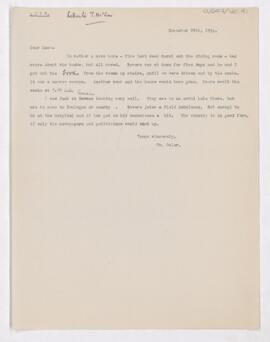 Letter to Thomas McCrae, November 26, 1915