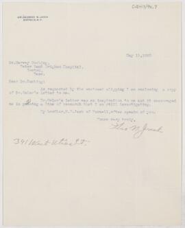 Letter to Harvey Cushing, May 11, 1920