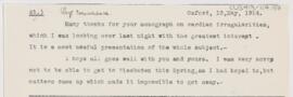 Letter to Karl Friedrich Wenckebach, May 13, 1914