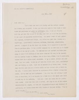 Letter to Henry Mills Thomas, July 29, 1915