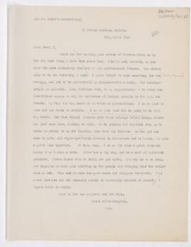 Letter to Henry Mills Thomas, March 8, 1916