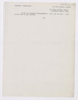 Letter to Robert Gunther, June 5, 1916