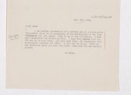 Letter to Fielding Hudson Garrison, October 5, 1916