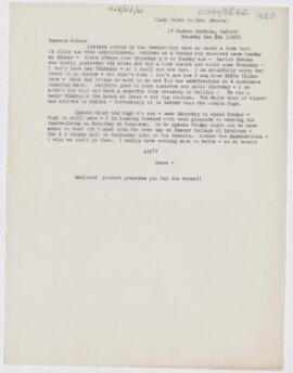 Letter to Mrs. John Revere