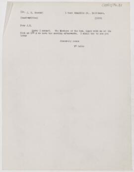 Letter to John H. Musser, 1900