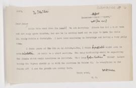 Letter to Thomas McCrae, December 20, 1907