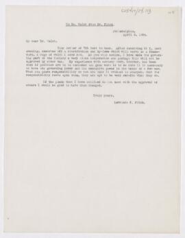 Letter, April 9, 1904