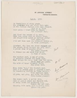Letter from Edmund Osler, 1886