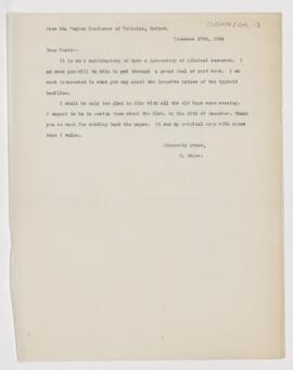 Letter to Joseph Hersey Pratt, November 27, 1906