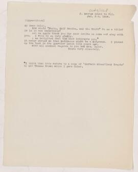 Letter to William Osler, January 8, 1904