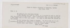 Letter to William Sydney Thayer, July 31, 1912