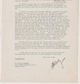 Letter to Harvey Cushing, June 2, 1920