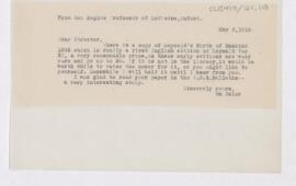 Letter to Edward Clark Streeter, May 3, 1916