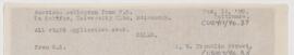 Letter to Edward A. Sharpey Schäfer, March 14, 1900