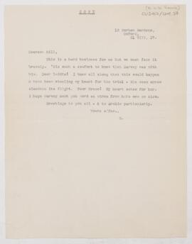 Letter to William Willoughby Francis, August 31, 1917