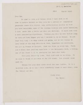 Letter to William George MacCallum, March 23, 1918