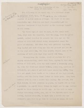 A Page from the Chronicles of the Kings of Gill-Coll, May 1883