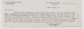 Letter to D. Fraser Harris, September 14, 1909