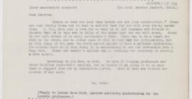 Letter to Morris Jastrow, (ca November, 1914)