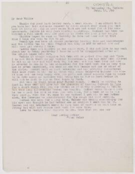 Letter to William Osler, February 10, 1890