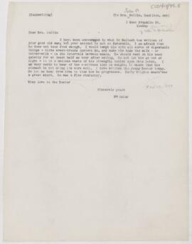 Letter to Mrs. John A. Mullin, January 1899