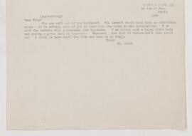 Letter to Sigmund Adolphus Knopf, (1908?)
