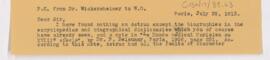 Letter to William Osler