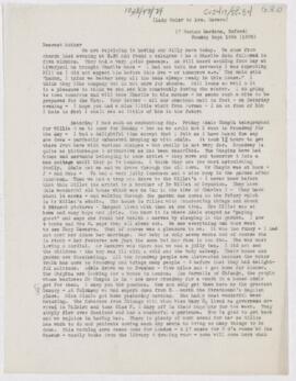 Letter to Mrs. John Revere