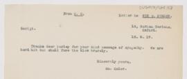 Letter to George H. Perley, September 15, 1917