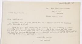 Letter to John Young Walker MacAlister, April 17, 1919