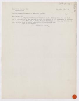 Letter to Harvey Cushing, February 10, 1914