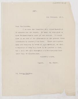 Letter to Werner Von Noorden, February 6, 1913