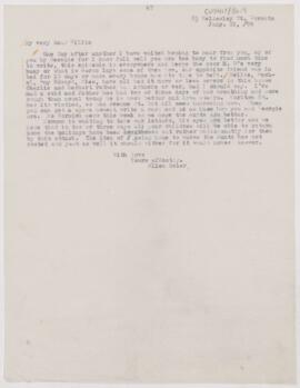 Letter to William Osler, January 21, 1890