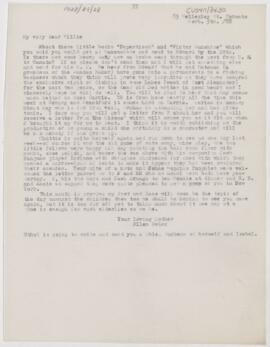 Letter to William Osler, November 5, 1888
