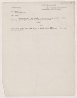 Letter to Thomas R. Boggs, January 17, 1904