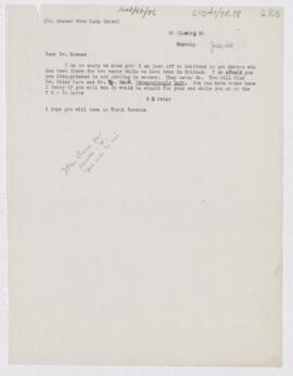 Letter to John H. Musser