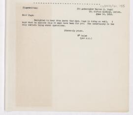 Letter to Walter Hines Page, June 16, 1916