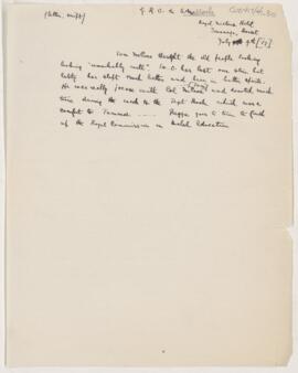 Letter to Thomas Archibald Malloch