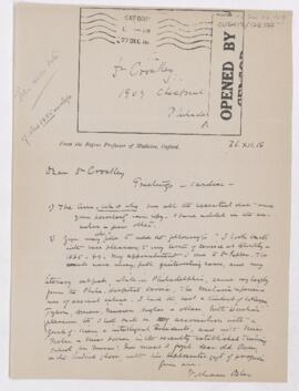 Letter to J.W. Croskey, December 26, 1918