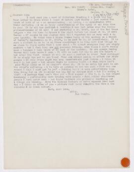 Letter to Katharine Stone Crowell Cushing, December 5, 1917