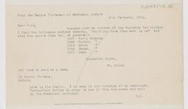 Letter to Henry Mills Hurd, February 28, 1912