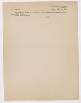 Letter to Thomas Archibald (?) Malloch, February 3, 1916