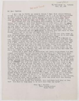 Letter to Charlotte Osler, March 30, 1892
