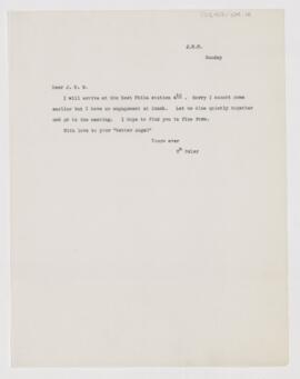 Letter to James J. Walsh, January, 1906
