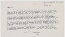 Letter to William Sydney Thayer, January 30, 1914